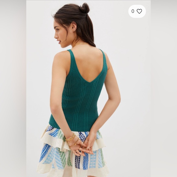 Anthropologie Knit V-Neck Tank NWT - Picture 2 of 4